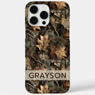 Herfstbladeren Camouflage Gepersonaliseerd iPhone 16 Pro Max Hoesje