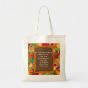Herfstbladeren - Christelijke Bijbeltekst Boodscha Tote Bag