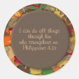 herfstbladeren Christelijke bijbelvers Sticker