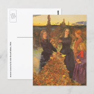 Herfstbladeren door Sir John Everett Millais Briefkaart