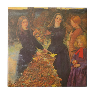 Herfstbladeren door Sir John Everett Millais Tegeltje