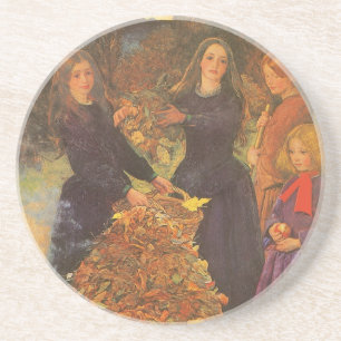 Herfstbladeren door Sir John Everett Millais Zandsteen Onderzetter