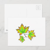Herfstbladeren elegante herfst botanisch briefkaart (Voorkant / Achterkant)