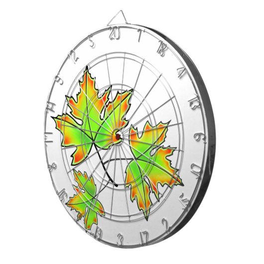 Herfstbladeren elegante herfst botanisch dartbord (Voorkant Rechts)