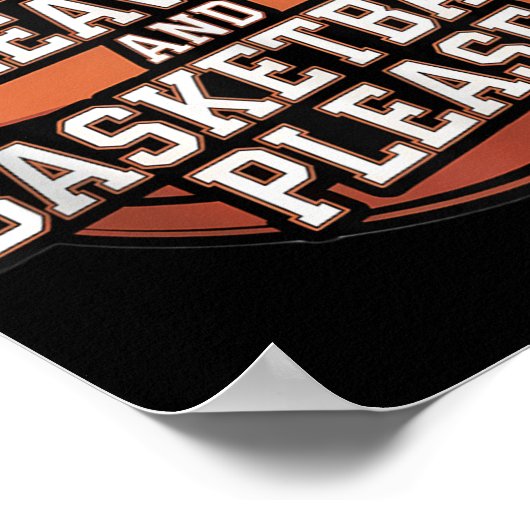 Herfstbladeren en basketbal alsjeblieft Herfst Lov Poster (Hoek)