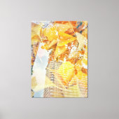 Herfstbladeren en bouwgevel canvas afdruk (Voorkant)