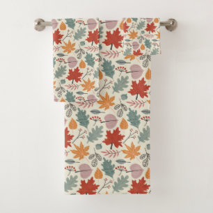 herfstbladeren en eikels bad handdoek