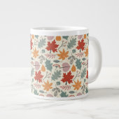  herfstbladeren en eikels extra grote beker (Voorkant rechts)