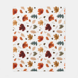 Herfstbladeren en eikels Herfstloof Fleece Deken