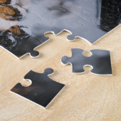 Herfstbladeren en eikels in mysterieuze wateren legpuzzel (Zijkant)