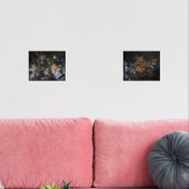 Herfstbladeren en eikels in mysterieuze wateren muurkunst sets (Woonkamer)