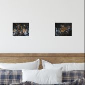 Herfstbladeren en eikels in mysterieuze wateren muurkunst sets (Slaapkamer)