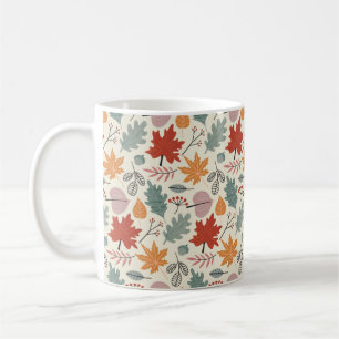 herfstbladeren en eikels koffiemok