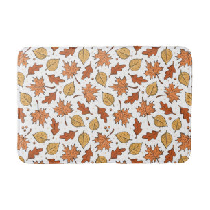 Herfstbladeren en eikels patroon badmat