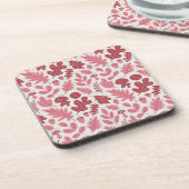 Herfstbladeren en eikels patroon bier onderzetter (Linkerzijde)