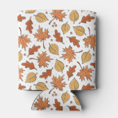 Herfstbladeren en eikels patroon blikjeskoeler (Achterkant)