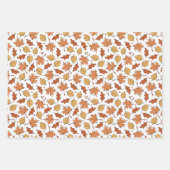 Herfstbladeren en eikels patroon inpakpapier vel (Voorkant 2)