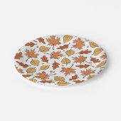 Herfstbladeren en eikels patroon papieren bordje (Gekanteld)