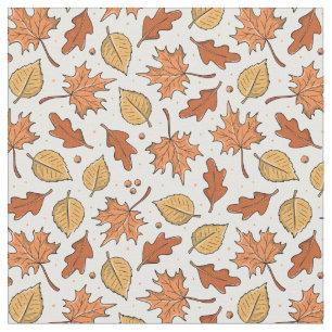 Herfstbladeren en eikels patroon stof