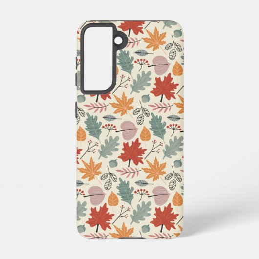  herfstbladeren en eikels samsung galaxy hoesje (Achterkant)