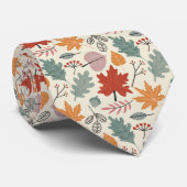 herfstbladeren en eikels stropdas (Opgerold)