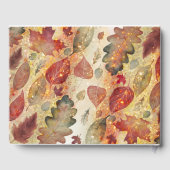 Herfstbladeren en Glitter Bruiloft Gastenboek (Achterkant)