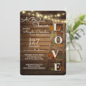 Herfstbladeren en Ladder Rustiek Vrijgezellenfeest Kaart (Staand voorkant)