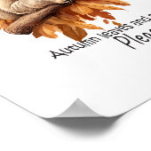 Herfstbladeren en luiheid alsjeblieft poster (Hoek)