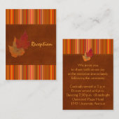 Herfstbladeren en strepen Behuizing Kaart (Voorkant / Achterkant)