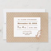 Herfstbladeren "Fall in Love" geboorteaankondiging Bedankkaart (Achterkant)