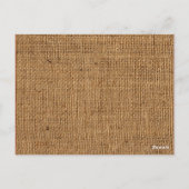 Herfstbladeren, FAUX Burlap Tafelnummer Post Kaart (Achterkant)