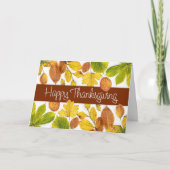 Herfstbladeren Fotografische Dankdag Kaart (Voorkant)