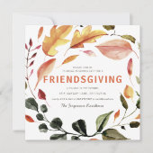 Herfstbladeren | Friendsgiving Thanksgiving Feestdagenkaart (Voorkant)