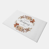 Herfstbladeren Gelukkig Thanksgiving Deurmat (Schuin)