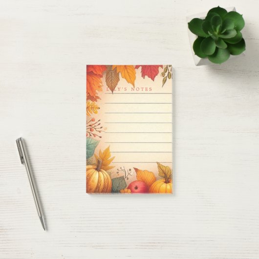 Herfstbladeren gepersonaliseerd post-it® notes (Kantoor)