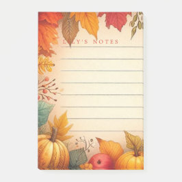 Herfstbladeren gepersonaliseerd post-it® notes