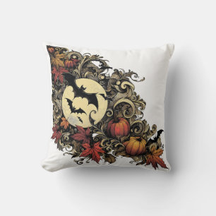 Herfstbladeren. Halloween patroon. Kussen
