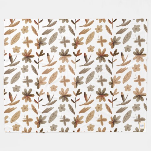 Herfstbladeren herfst in warme winter Gezellig blo Fleece Deken (Voorkant (Horizontaal))