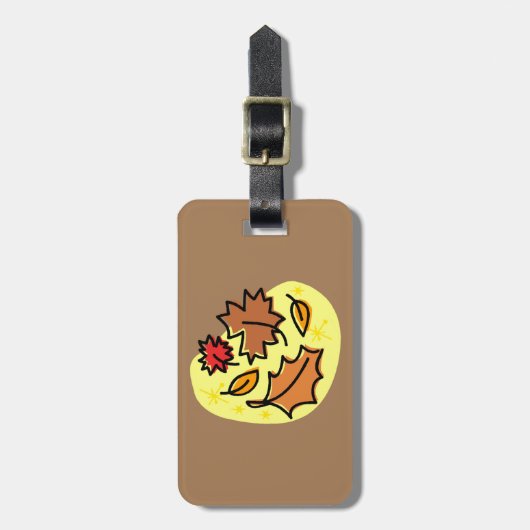 Herfstbladeren Herfst kleurrijke seizoensgebonden Bagagelabel (Voorkant verticaal)