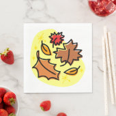 Herfstbladeren Herfst kleurrijke seizoensgebonden Servet (Insitu)