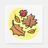 Herfstbladeren Herfst kleurrijke seizoensgebonden Servet (Voorkant)