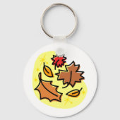 Herfstbladeren Herfst kleurrijke seizoensgebonden  Sleutelhanger (Achterkant)