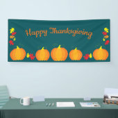 Herfstbladeren Herfstpompoen Thanksgiving Spandoek (Beurs)