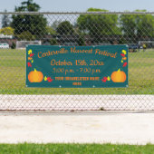 Herfstbladeren Herfstpompoenoogstfeest Spandoek (Insitu)