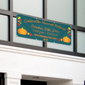 Herfstbladeren Herfstpompoenoogstfeest Spandoek (Buitenkant Gebouw)