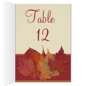 Herfstbladeren II Receptietafel Kaart (Binnen (Rechts))