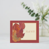 Herfstbladeren II RSVP kaart (Staand voorkant)
