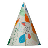 herfstbladeren illustratiepatroon feesthoedjes (Achterkant)