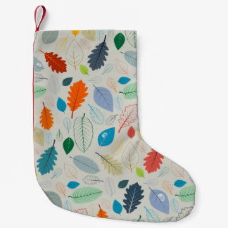  herfstbladeren illustratiepatroon kleine kerstsok