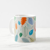  herfstbladeren illustratiepatroon koffiemok (Voorkant links)
